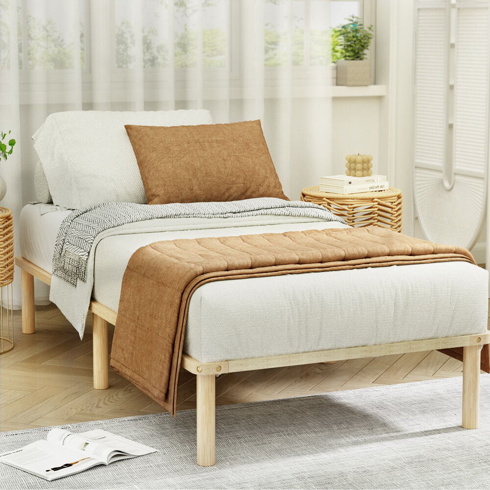 Bed Frame King Single Size Wooden Base Mattress Platform Timber Pine AMBA Bed Frame King Single Size Wooden Base Mattress Platform Timber Pine AMBA