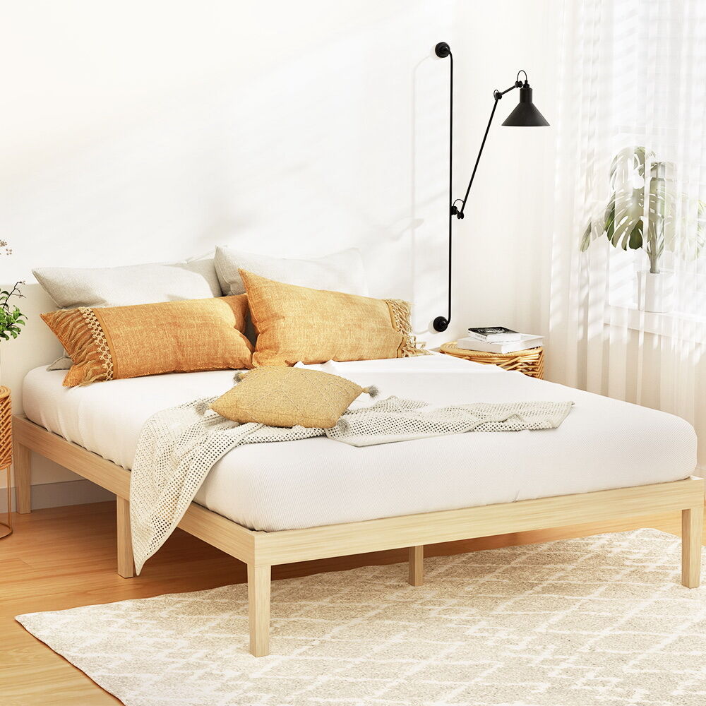 Artiss Bed Frame Queen Size Wooden Base Mattress Platform Timber Pine BRUNO Artiss Bed Frame Queen Size Wooden Base Mattress Platform Timber Pine BRUNO