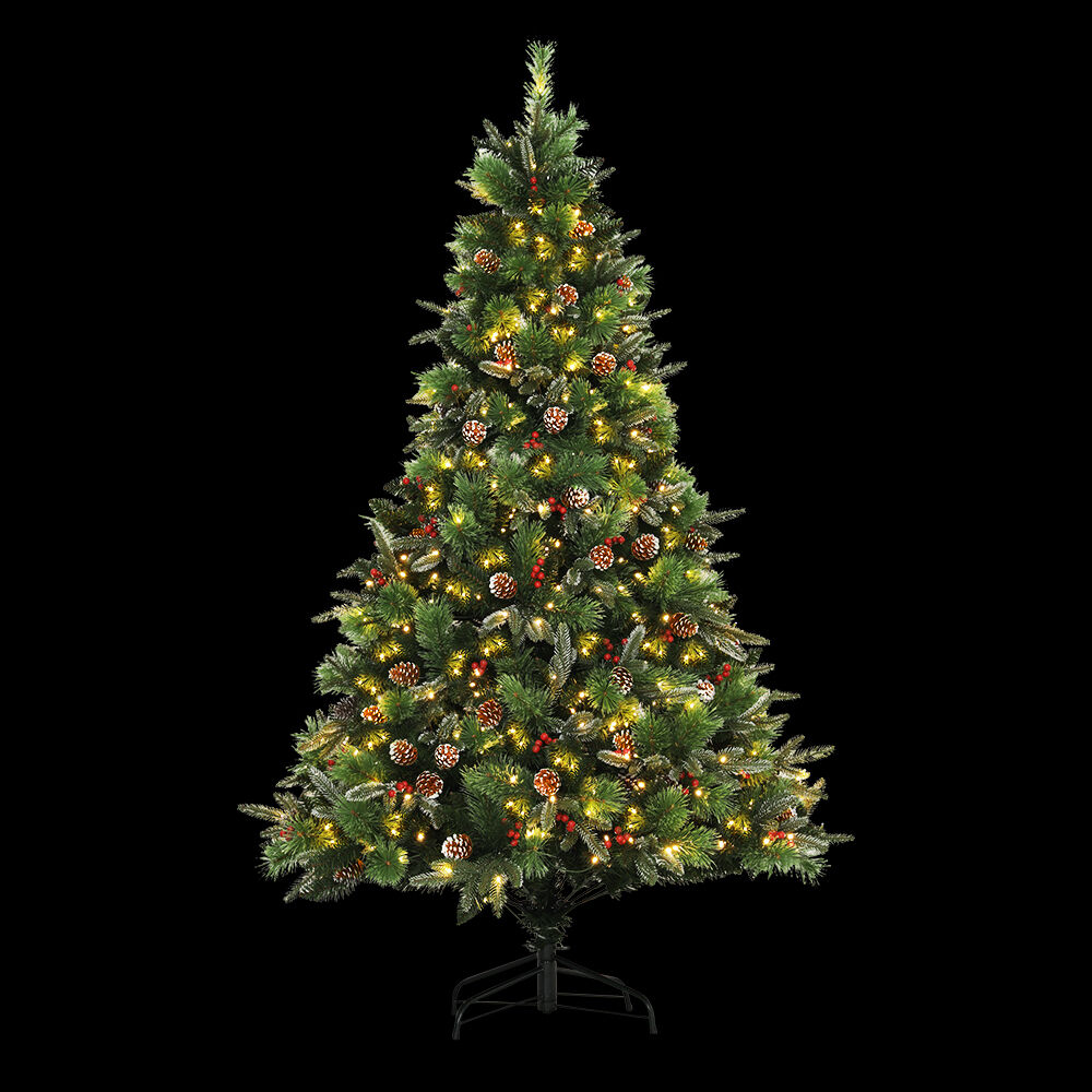 2.1M Christmas Tree with Pine Cones Red Berries Prelit LED Warm Lights 2.1M Christmas Tree with Pine Cones Red Berries Prelit LED Warm Lights