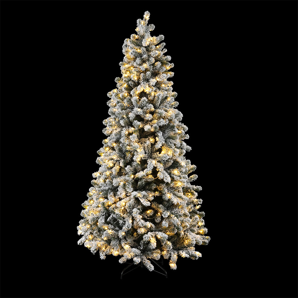 Christmas Tree 2.1m Snow Flocked LED Xmas Decoration 8 Light Modes Christmas Tree 2.1m Snow Flocked LED Xmas Decoration 8 Light Modes