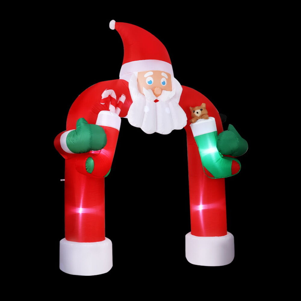 Jingle Jollys Christmas Inflatable Santa Archway 2.3M Outdoor Decorations Lights Jingle Jollys Christmas Inflatable Santa Archway 2.3M Outdoor Decorations Lights