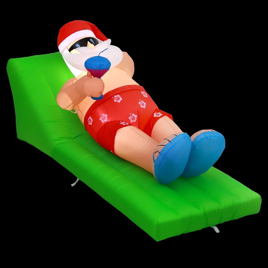 Christmas Inflatable Santa Bench 1.8M LED Illuminated Decorations Christmas Inflatable Santa Bench 1.8M LED Illuminated Decorations