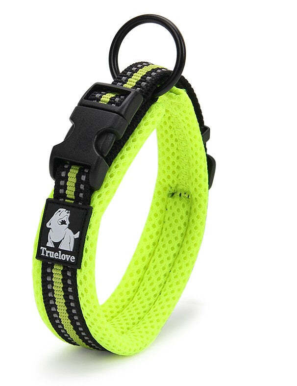 Heavy Duty Reflective Dog Collar - Yellow, M Heavy Duty Reflective Dog Collar - Yellow, M
