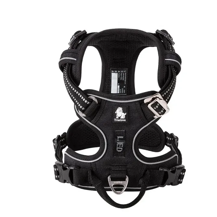 No Pull Explosion Proof Dog Harness - Black, L No Pull Explosion Proof Dog Harness - Black, L