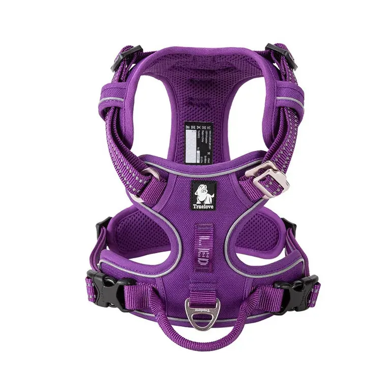 No Pull Explosion Proof Dog Harness - Purple, L No Pull Explosion Proof Dog Harness - Purple, L