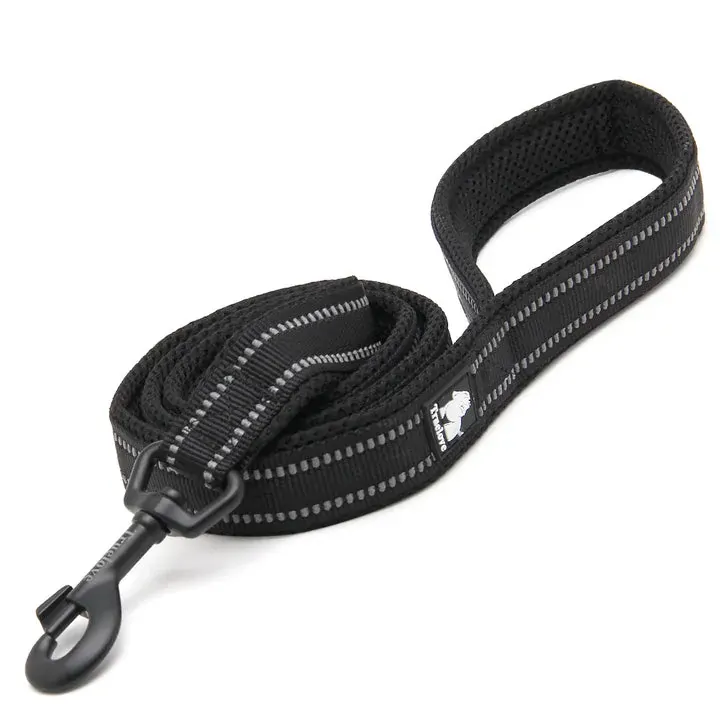 Reflective Pet Leash 2m - Black, M Reflective Pet Leash 2m - Black, M