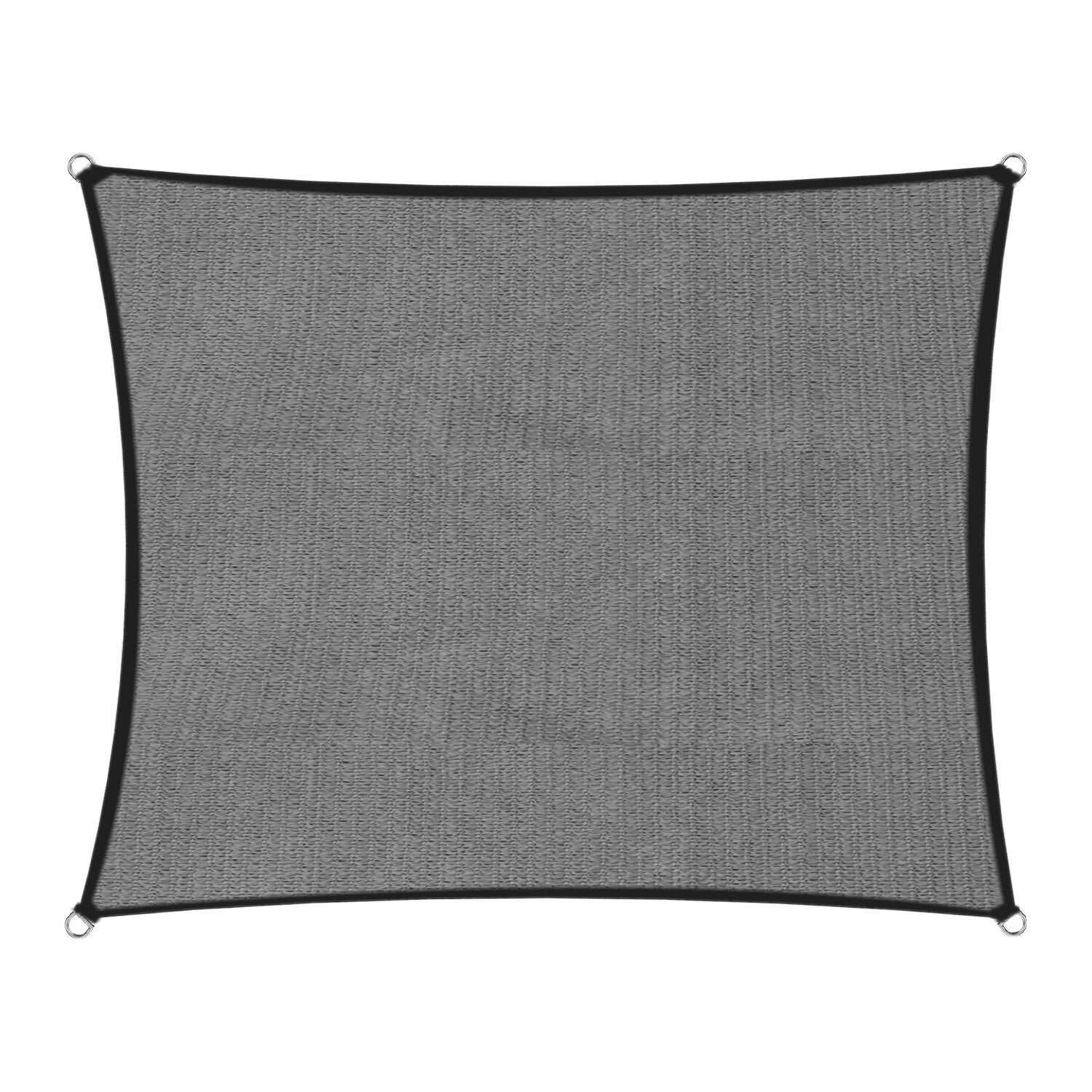 Wallaroo 280GSM Outdoor Square Sun Shade Sail Canopy Grey - 5m x 5m Wallaroo 280GSM Outdoor Square Sun Shade Sail Canopy Grey - 5m x 5m