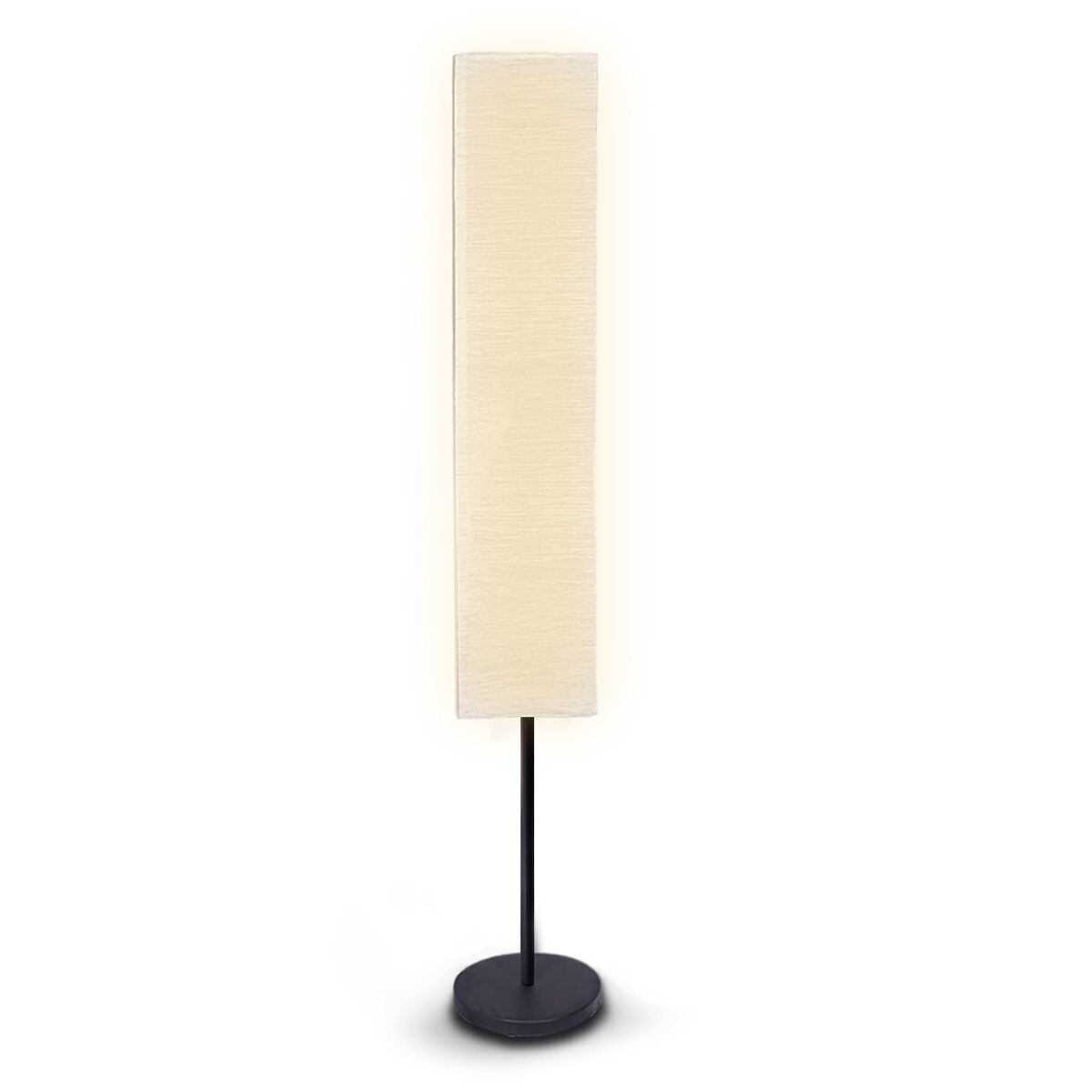 Sarantino Metal Floor Lamp with White Paper Wrinkle Shade Light Stand Sarantino Metal Floor Lamp with White Paper Wrinkle Shade Light Stand