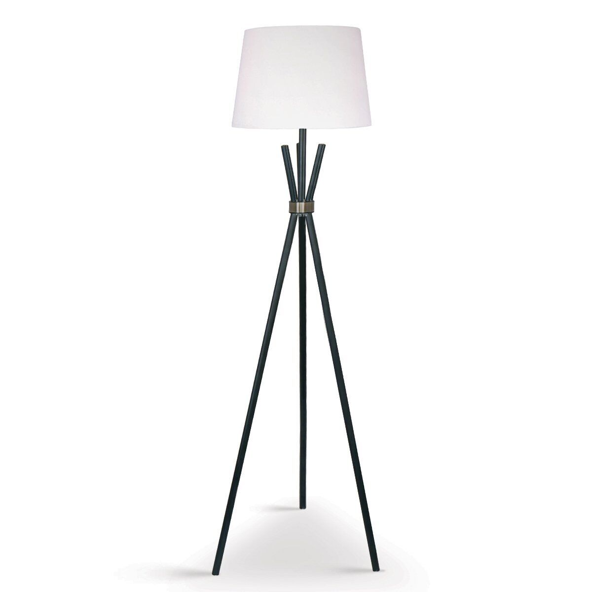 Sarantino Tripod Floor Lamp in Metal and Antique Brass Sarantino Tripod Floor Lamp in Metal and Antique Brass