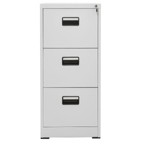 Filing Cabinet Light Grey 46x62x102.5 cm Steel