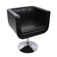 Bar Chair Black Faux Leather
