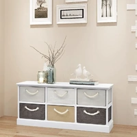 Storage Bench 6 Drawers Wood
