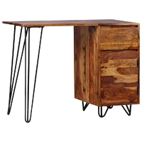 Writing Desk with 1 Drawer and 1 Cabinet Solid Acacia Wood