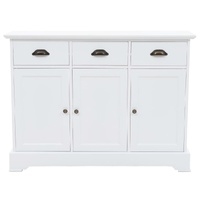 Sideboard with 3 Doors MDF and Pinewood 105x35x77.5 cm