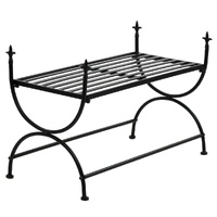 Bench Vintage Style Metal 83x42x55 cm Black