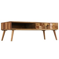 Coffee Table Solid Acacia Wood with Honey Finish 110x50x37 cm