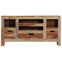 Sideboard Grey 100x30x50 cm Solid Acacia Wood
