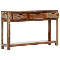 Console Table with 3 Drawers 120x30x75 cm Solid Acacia Wood