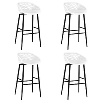 Bar Chairs 4 pcs White