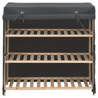 Shoe Cabinet with Cover Grey 79x40x80 cm Fabric