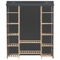 Wardrobe Grey 135x40x170 cm Fabric