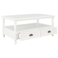 Coffee Table White 100x55x45 cm Wood