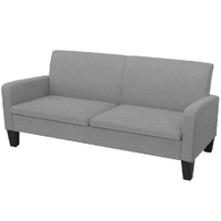 2 Piece Sofa Set Fabric Light Grey