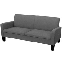 2 Piece Sofa Set Fabric Dark Grey