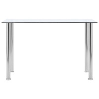 Dining Table Transparent 120x60x75 cm Tempered Glass