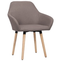 Dining Chairs 2 pcs Taupe Fabric