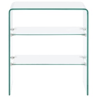 Coffee Table 50x40x56 cm Tempered Glass
