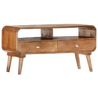 TV Cabinet 90x35x47 cm Solid Mango Wood