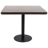 Bistro Table Dark Brown 80x80 cm MDF