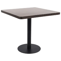 Bistro Table Dark Brown 80x80 cm MDF