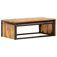 Nesting Tables 2 pcs Solid Acacia Wood