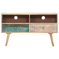 TV Cabinet 88x30x50 cm Solid Mango Wood