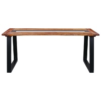 Dining Table 180x90x75 cm Solid Acacia Wood and Glass