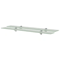 Floating Shelves 2 pcs Glass 80x10 cm 8 mm