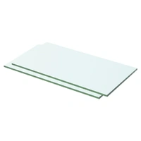 Shelves 2 pcs Panel Glass Clear 50x20 cm