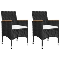 5 Piece Garden Dining Set Black