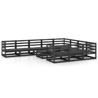 11 Piece Garden Lounge Set Solid Pinewood