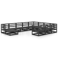 11 Piece Garden Lounge Set Solid Pinewood