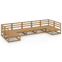 7 Piece Garden Lounge Set Solid Pinewood