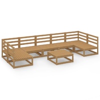 8 Piece Garden Lounge Set Solid Pinewood