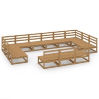 13 Piece Garden Lounge Set Solid Pinewood