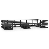 11 Piece Garden Lounge Set Solid Pinewood