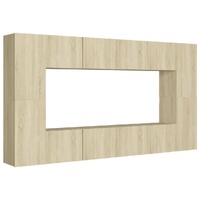 8 Piece TV Cabinet Set Sonoma Oak Engineered Wood
