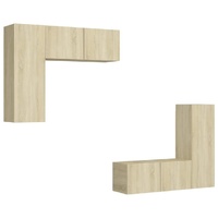 4 Piece TV Cabinet Set Sonoma Oak Engineered Wood