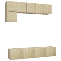 5 Piece TV Cabinet Set Sonoma Oak Engineered Wood
