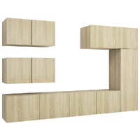6 Piece TV Cabinet Set Sonoma Oak Engineered Wood